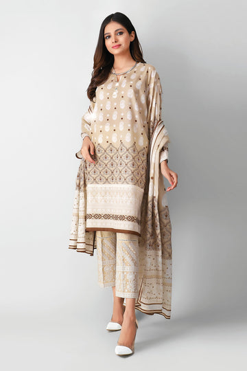 Khaadi B210215 Beige Summer Lawn 2021